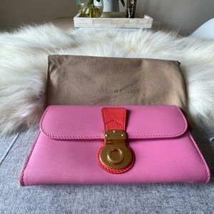 Burberry DK88 rose pink/orange red wallet.